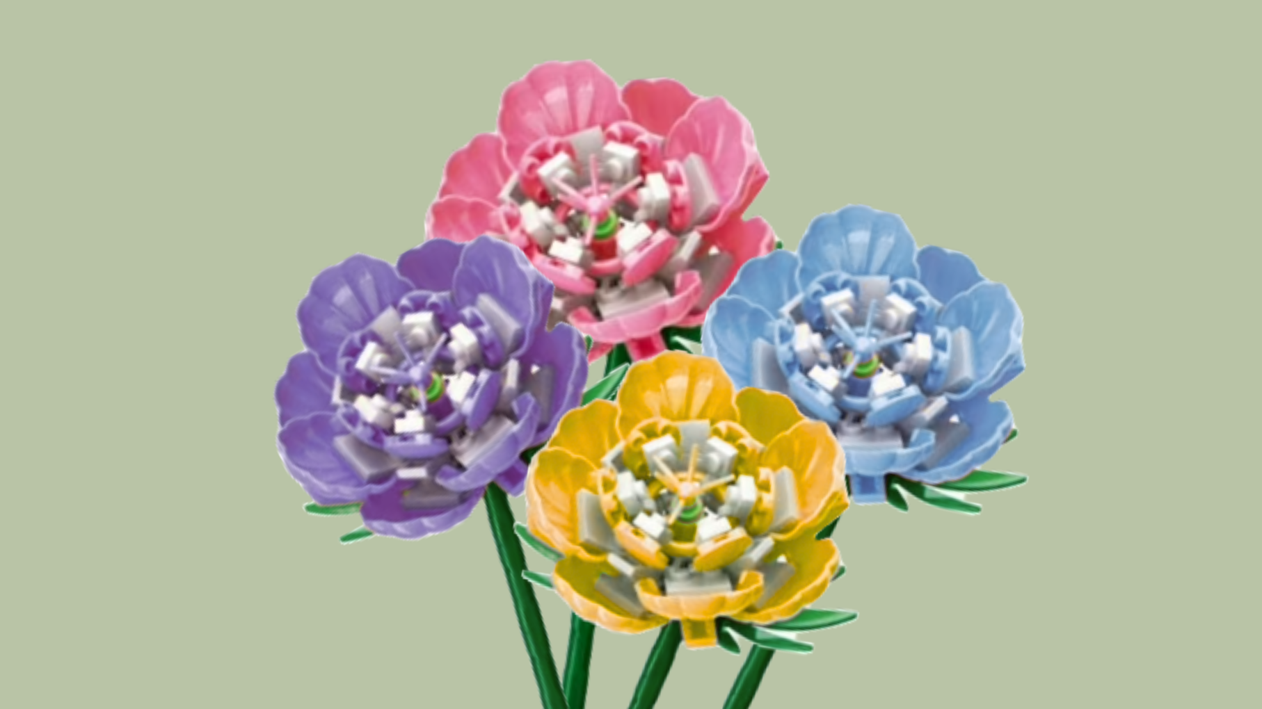 LEGO carnations inspired by the January birth flower as a creative and long-lasting floral alternative